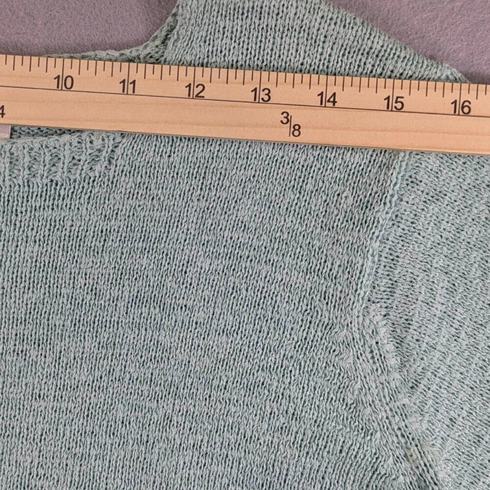 Susan Bristol Pullover Sweater Womens‎ XL Green Tufted Floral Design Vintage - Picture 5 of 11